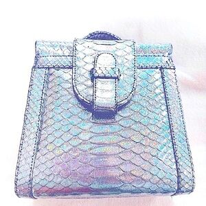 XIMENA KAVALEKAS Violy python tote - Metallic, Rare piece with strap